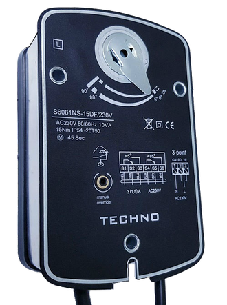 TECHNO NS-15DF/24V электропривод противопожарный реверсивный с концевыми выключателями 15Nm 24В TECHNO NS-15DF/24V электропривод противопожарный реверсивный с концевыми выключателями 15Nm 24В