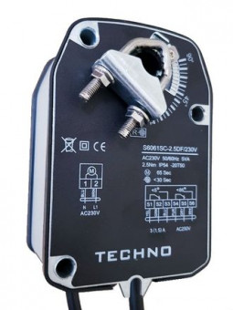 TECHNO SC-05AN/24V привод для воздушной заслонки с возвратной пружиной, аналогового управления 0-10V, без концевых выключателей, 5Nm, 24В TECHNO SC-05AN/24V привод для воздушной заслонки с возвратной пружиной, аналогового управления 0-10V, без концевых выключателей, 5Nm, 24В